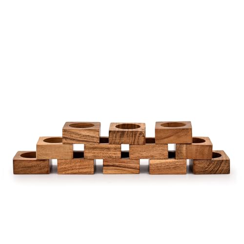 Kaizen Casa Tea Light Holders for Rustic Centerpieces for Dining Table Wedding Party Candle Centerpieces for Dining Table Wedding Party Set of 12 (Outer Dia: 2.25", Inner Dia: 1.6")