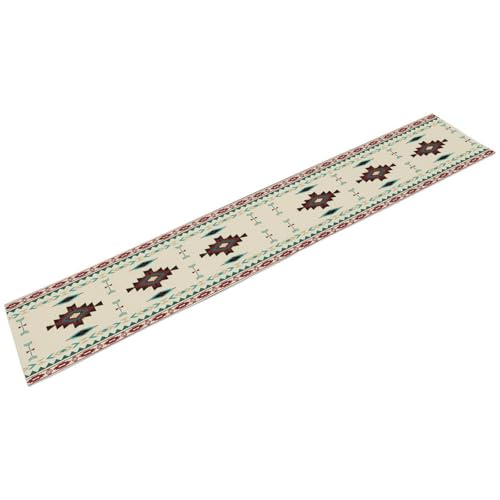 Aztec Table Runner Southwestern Native Vintage Geometric Pattern Table Runner Retro Country Table Dinner Decoration 13x60 Inch - color: Aztec-5, size: W13x60L
