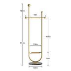 Gold Clothing Rack, with Marble Base of Multifunctional Bedroom Clothes Standing Coat Rack, Movable Heavy-Duty Garment Rack Stand for Organizing Clothes, Bags - size: 74IN