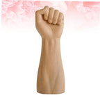 Cabilock Creative Light Brown Ceramic Hand Shaped Vase for Desktop Decoration Unique Handmade Art Flower Arrangement Ornament Home Decor Office and Living