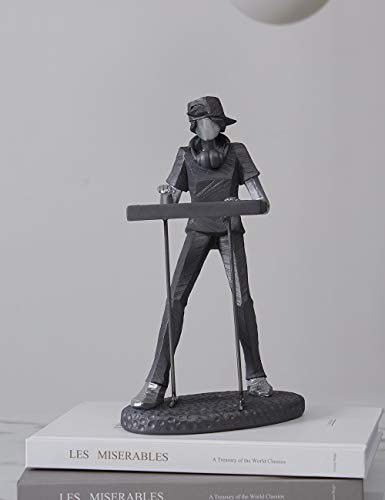 HAUCOZE Musician Statue Music Figurine Gift Home Decor Table Centerpiece Sculpture for Piano Studio Bedroom Polyresin 10 Inch