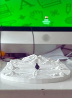 Minimalist Nihilist Penguin Diorama - Arctic Solitude Sculpture - Modern Office Desk Decor & Philosophical Gift