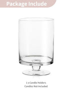 Glass Candle Holder for Pillar Candles - Large Glass Vases for Table Decoration, Clear Hurricane Candle Holder for Wedding Christmas Halloween Party Centerpiece Dining Room Decor, Gifts for Women