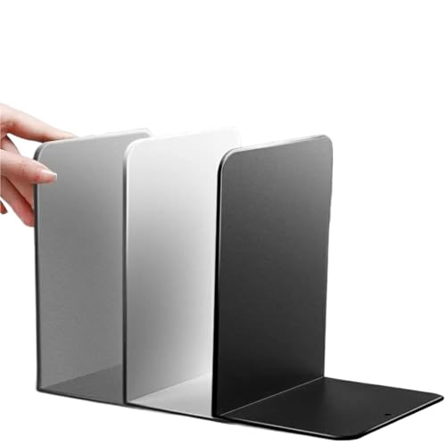 Book Ends 4pcs Book Holder L-Shaped Desk Display Simple Support Rack Magazine for Home Office(White) - color: White