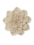 SEINHIJO Ceramic Flower Wall Decor 3D Wall Art Sculpture Modern Art Gift for Bedroom Living Room Home Office Yellow 6.7 Inch