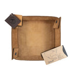 Hide & Drink, Leather Catchall Change Keys Coins Jewels Box Tray Big Storage, Handmade :: Old Tobacco - color: Old Tobacco