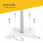 Tablet Floor Stand, Anti-Theft, Rotate Lockable Metal Tablet Enclosure+Aluminum Pole+Metal Base, Compatible with 10.9" iPad 10th, Pro 11" 1 2 3 4, Air 4 5, Air 11"(M2/M3), iPad 11"(A16) - color: White, size: iPad 10th (10.9"), iPad Pro (11")