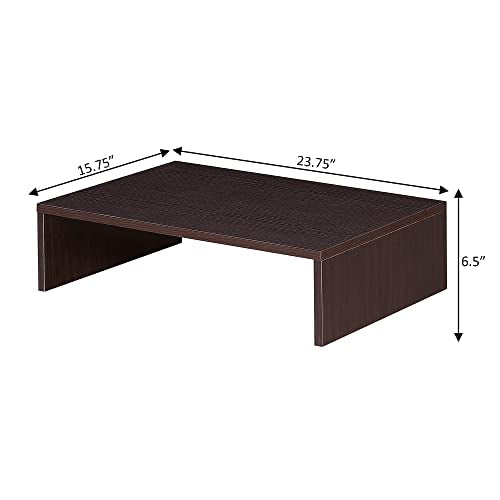 Convenience Concepts Designs2Go Small TV Riser 23.75", for TVs up to 26" - Contemporary TV or Computer Riser for Living Room, Modern Office, Den, Espresso - color: Espresso, size: Small