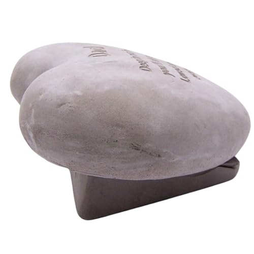 Wowser Heart Shaped Memorial Stone, Sympathy Gift, Remembrance Garden Accent, 6 Inches (Dad)