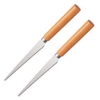 WRITWAA 2Pcs Fettling Knife Set for Pottery Clay Sculpting with Wooden Handle Stainless Steel Carving Tools for Ceramic and Woodworking Art Projects 8.26In