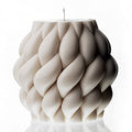 LAWA Knot Ball Candle - Large Beautiful Handmade Pillar Scented Soy Wax Elegant Bubble Aesthetic Candle Housewarming Gift Home Room Shelf Decor Idea White - color: White