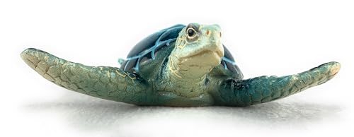 Ain’t It Nice Sea Turtle Statue Coastal Ocean Beach Decor Gifts Figurine Beach Room for Home and Office Marine Collectible Sculpture, Blue 3.5(L) 4(W) 1.25(H) Inches - color: Blue 1