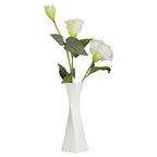 Bud Vase, White Small Ceramic Vase for Modern Home Decor, Flower Vase for Centerpieces Twist Minimalism Style Fit Table Shelf Fireplace Bedroom Kitchen Living Room Office