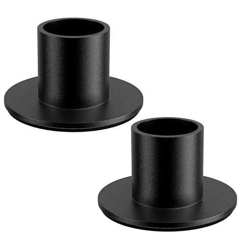 2 Pcs Black Candle Holder - Elegant Taper Candle Holders, Classic Candlestick Holders for Table Centerpiece, Festive Christmas Mantel Display or Sophisticated Home Decor - color: Black