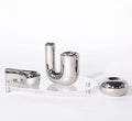 Silver Candlestick Holders, Decorative Taper Candle Holder Set Decor for Table Centerpiece Fireplace, Modern Silver Candle Holders Set, Aesthetic Ceramic Candle Stick Holder