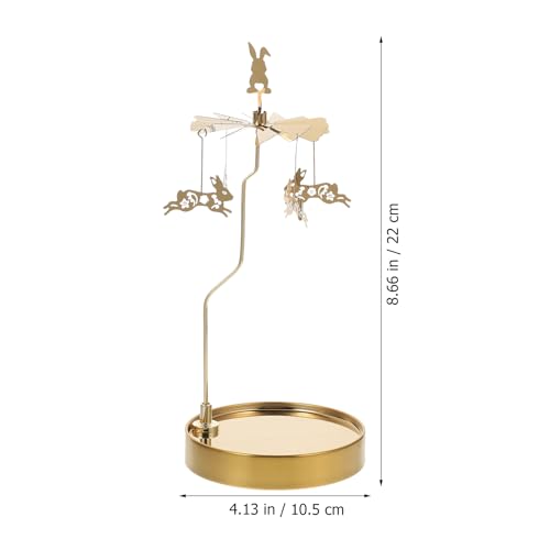 VOSAREA Magnetic Aromatherapy Candlestick - Unique Stainless Steel Rotating Tea Light Holder for Home D Cor and Candlelight Dinners