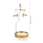 VOSAREA Magnetic Aromatherapy Candlestick - Unique Stainless Steel Rotating Tea Light Holder for Home D Cor and Candlelight Dinners