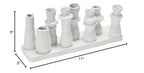 Bloomingville Stoneware Multi Vase with 8 Sections, White