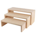 3-Tier risers display stands, Wooden Retail Display Rack for retail Rustic Tabletop Display rack for cupcakes, collectibles,jewelry, perfum, Funko Pop Figures