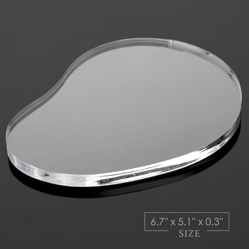 Acrylic Jewelry Dish Tray trinkets Organizer - 8mm Thickened Crystal Clear, Elegant Shape for Rings Necklaces Watches - Multi-Use Display for Perfume, Aromatherapy & Vanity Table Decor