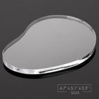 Acrylic Jewelry Dish Tray trinkets Organizer - 8mm Thickened Crystal Clear, Elegant Shape for Rings Necklaces Watches - Multi-Use Display for Perfume, Aromatherapy & Vanity Table Decor