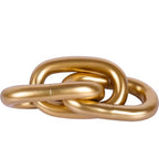 Gold Knot Decor for Coffee Table, Decorative Knot Sculpture Resin Chain Link, Gold Coffee Table Decor Modern Shelf Decor for Living Room, Fireplace Mantel, Entryway Table, Bookshelf Office Desk Accent