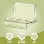 Weysat Purse Display Stand Clear Acrylic Handbag Stand Jewelry Wallet Displays Holder Organizer Acrylic Purse Rack for Closet