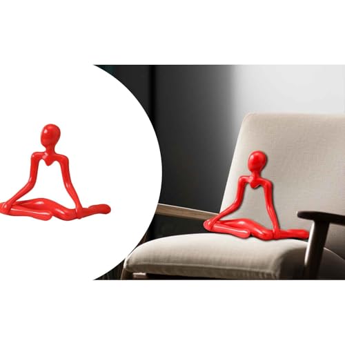 Modern Abstract Sculpture for Home Decor Contemporary Art Statue Minimalist Decorative Figure - color: Red