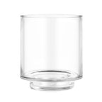 CYS EXCEL 6.5" x 5.5" Clear Glass Hurricane Candle Holder Vase – Cylinder Vase for Pillar & Floating Candles, Wedding Centerpieces & Home Décor - size: H-6.5" D-5.5"