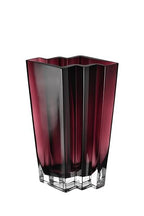 Glass- Vase - Amethyst - Chevron Design - 11" Height - Heavy Durable - Made in Europe - by Barski