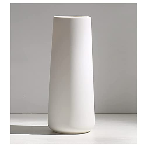 Ceramic Vases - Nordic Minimalism Style Decoration, Elegant Vase for Mantel, Table, Living Room Decoration, White Modern Geometric Decorative Flowers Vases for Home Decor - color: Color a, size: Large