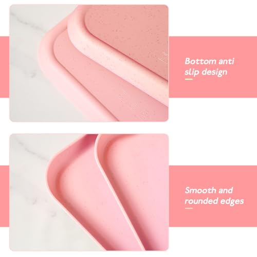 Pink Plastic Serving Platters and Trays,Serving Dishes for Entertaining,Rectangular Platters for Serving Food, Appetizer Serving Trays for Snacks,Charcuterie,Chips,Candy,Fruit,Sushi - color: Tray-s-2pack-pink