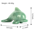 3" Green Aventurine Crystal Dolphin Figurines Jade Dolphins Sea Animal Statue Gemstone Sculpture Collectible Gifts Home Office Garden Decor