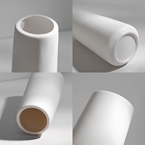 Ceramic Vases - Nordic Minimalism Style Decoration, Elegant Vase for Mantel, Table, Living Room Decoration, White Modern Geometric Decorative Flowers Vases for Home Decor - color: Color a, size: Medium