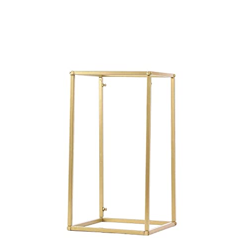 Efavormart 2 Pack 16" Matte Gold Wedding Flower Stand Metal Vase Column Stand Geometric Centerpiece Vase - color: Gold, size: 2 Pack 16''
