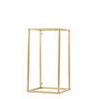 Efavormart 2 Pack 16" Matte Gold Wedding Flower Stand Metal Vase Column Stand Geometric Centerpiece Vase - color: Gold, size: 2 Pack 16''