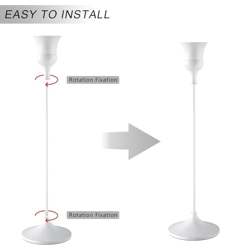 Candlestick Holders White, 9 Packs Taper Candle Holder for Candlesticks, Candle Sticks Holder Decor for Home Decor - color: White