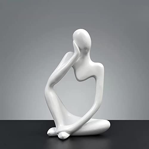 BK&MF Art Abstract Sculpture,Ornament Figurine Figurine Resin Craft Modern Creative Desk Statue for Statue Home Decoration,H - color: H