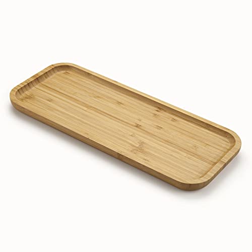 Bamboo Vanity Tray, Bathroom Counter Tray, Toilet Tank Tray, Bathroom Tray for Organizing and Home Decor, 14.2 x 6 x 0.8 inch - size: 14.2" x 6" x 0.8"