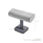 Oirlv Premium Leather Watch Stand for Men T-bar Watch Display Stand for Watches Bracelet Holder Jewelry Display Stand (Light Grey) - color: Light Grey