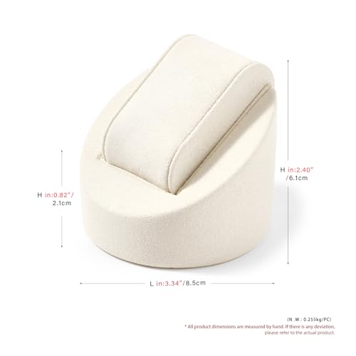 Microfiber Single Watch Stand Display Jewelry Watch Showcase Display Stand(Beige) - color: Beige