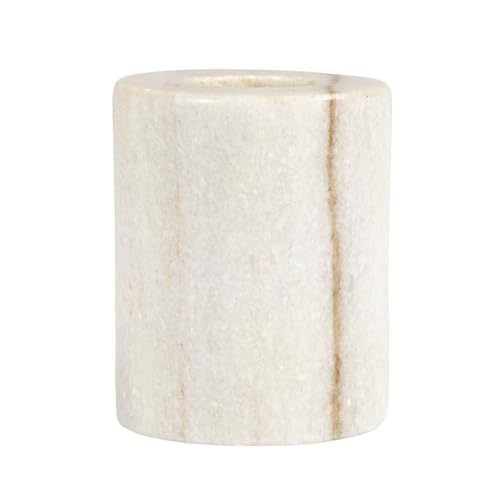 Bloomingville Marble Taper Holder, Black Mélange - size: 2" Round x 2-1/2"H