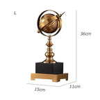 Statue Decorations Luxury Metal Globe Ornament Decorations Entrance Study Modern Creative Office Crafts Living Room Furnishings Home Decor Object(L) - size: Large