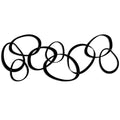 Pigort Metal Abstract Wall Art Black Minimalist Décor Line Art Wall Décor, 3D Textured Wall Sculptures, for Living Room Bedroom Bathroom Office Set of 3