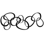 Pigort Metal Abstract Wall Art Black Minimalist Décor Line Art Wall Décor, 3D Textured Wall Sculptures, for Living Room Bedroom Bathroom Office Set of 3