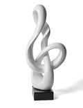 Sculpture Music Note Decor Modern Statue Gifts Treble Clef Figurine Polyresin Arts White 23 inch - color: White