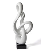Sculpture Music Note Decor Modern Statue Gifts Treble Clef Figurine Polyresin Arts White 23 inch - color: White