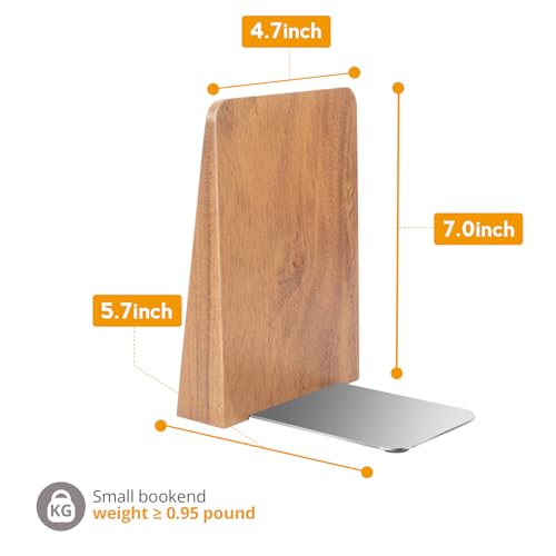 DRELIFAM Walnut Book Ends Heavy Duty Handmade Bookends for Shelves Book Ends Decorative to Hold Heavy Books (Walnut Wood Large) - color: Large Walnut Wood
