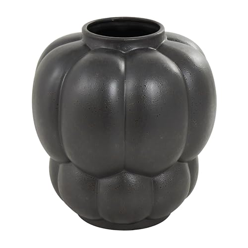 Deco 79 Ceramic Decorative Vase Wide Bubble Inspired Centerpiece Vase with Distressed Speckled Texturing, Flower Vase for Home Decoration 12" x 12" x 13", Black - size: 12" x 12" x 13"