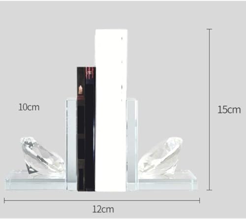 Bookends Decorative Bookend Crystal Diamond Book Ends Light Luxury Hold Books Bookends Villa Showcase Book Stoppers Desk Book Organizer